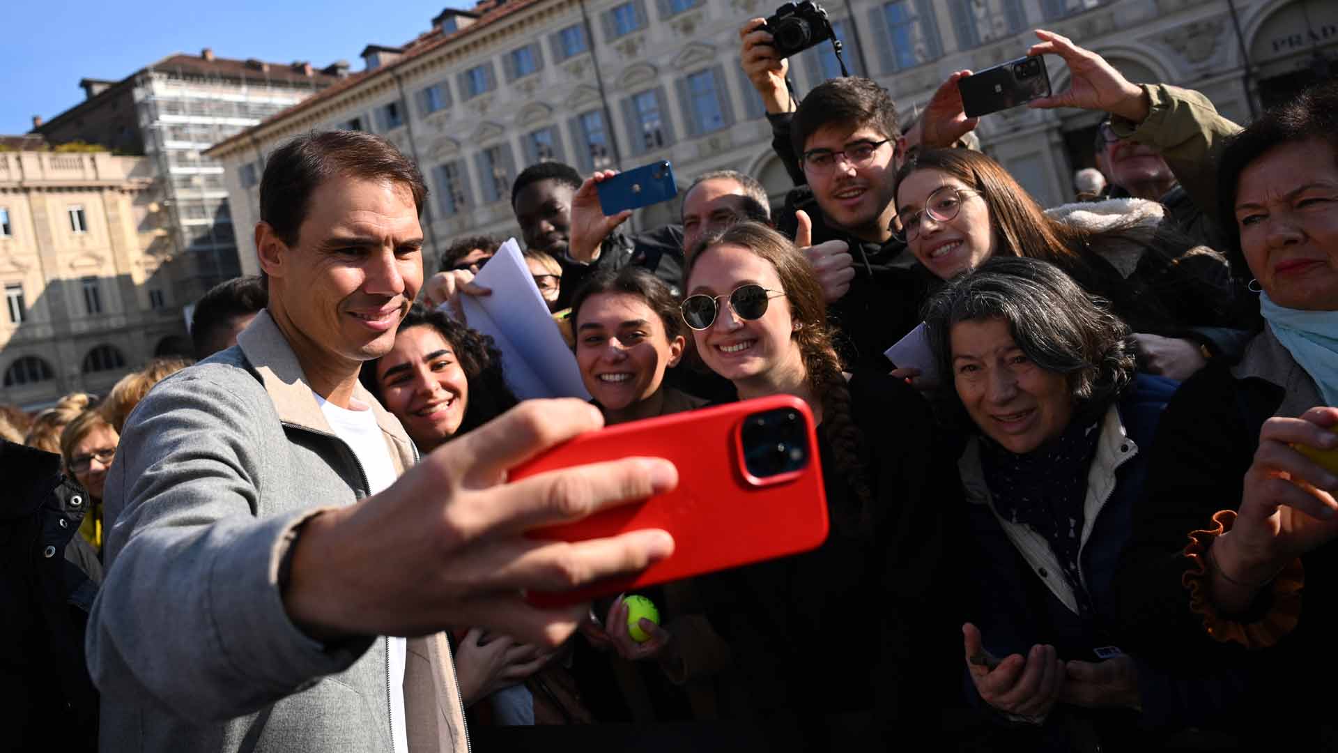 Rafael Nadal having fun ahead of the 2022 Nitto ATP Finals.