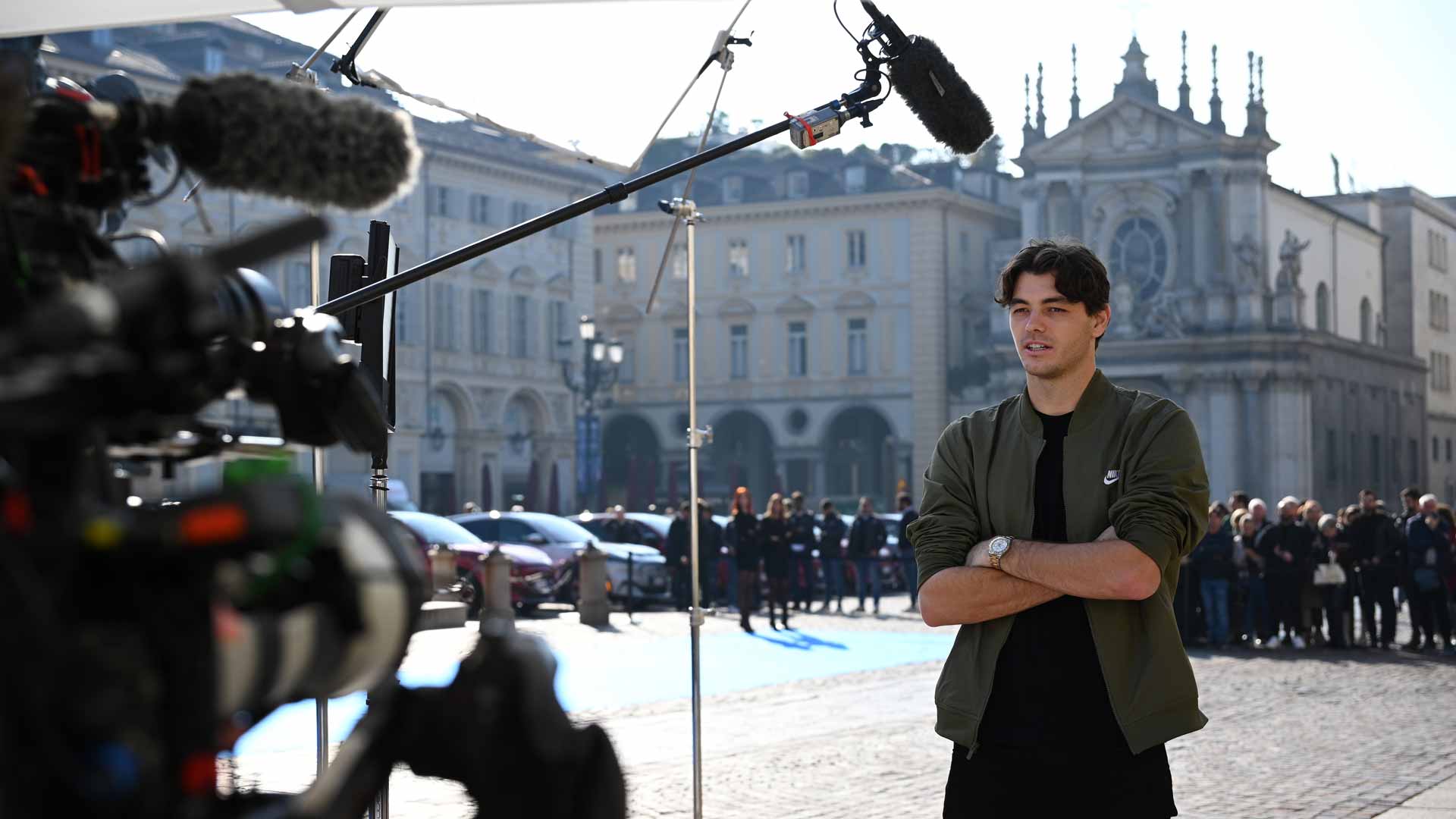 Taylor Fritz at the 2022 Nitto ATP Finals media days.