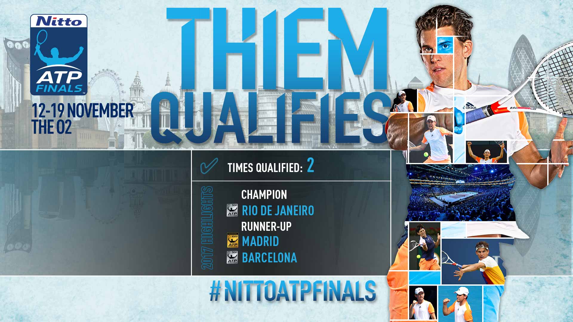 Thiem Nitto ATP Finals 2017 Qualifies | Nitto ATP Finals1920 x 1080