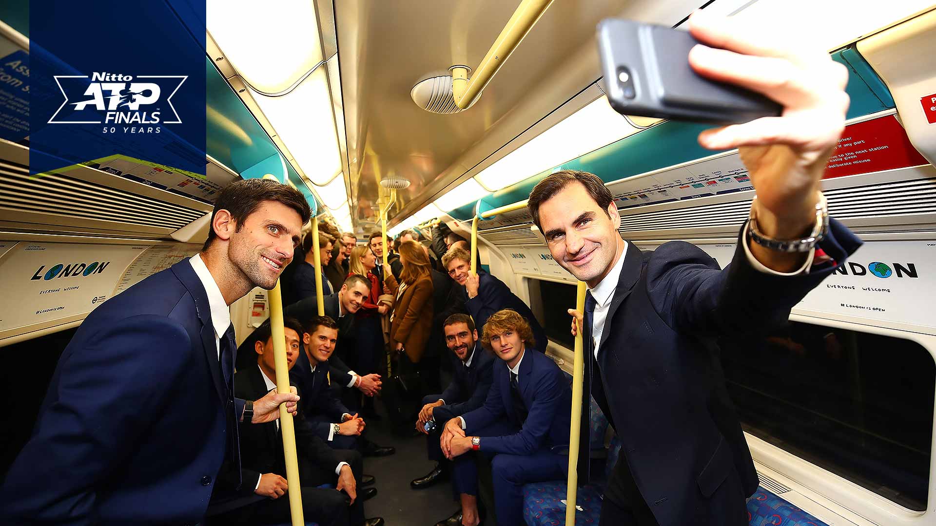 Djokovic, Federer, Zverev, Cilic, Thiem - London Underground, 2018 Nitto ATP Finals