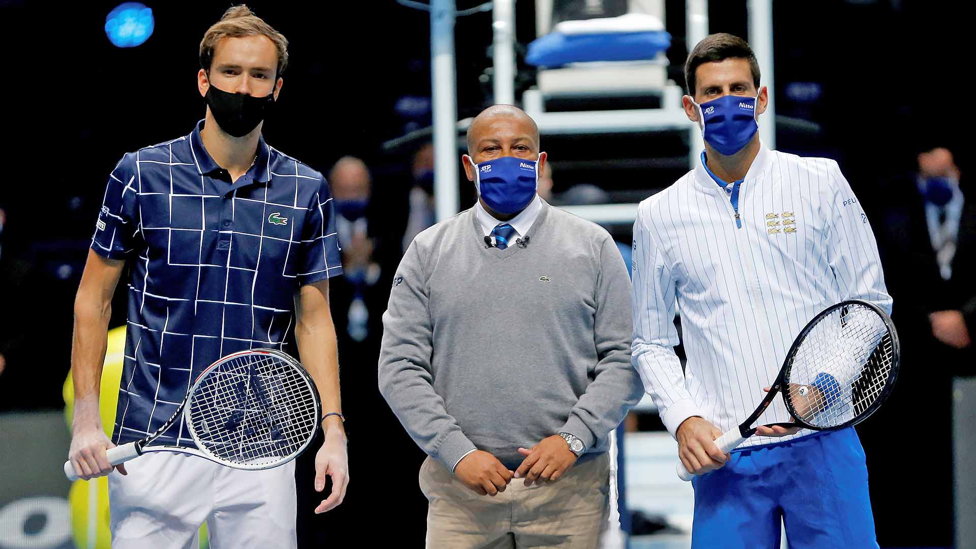 Daniil Medvedev, Carlos Bernardes, Novak Djokovic
