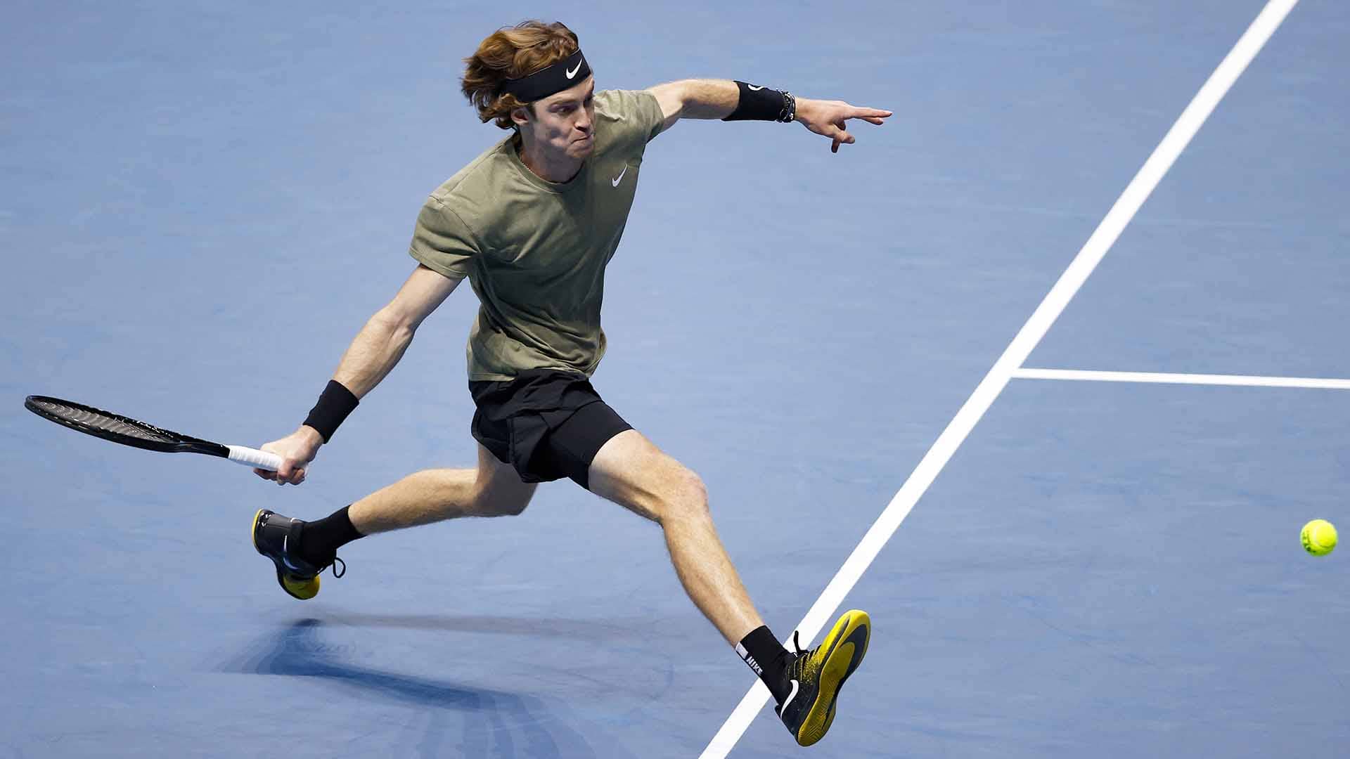 Andrey Rublev defeated Dominic Thiem at the Nitto ATP Finals to end his breakthrough 2020 ATP ...