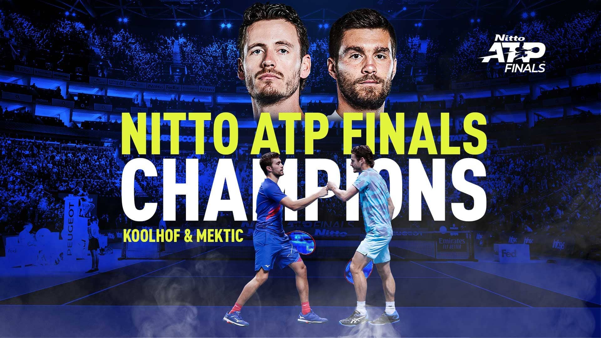Wesley Koolhof and Nikola Mektic win their first team title at the Nitto ATP Finals.