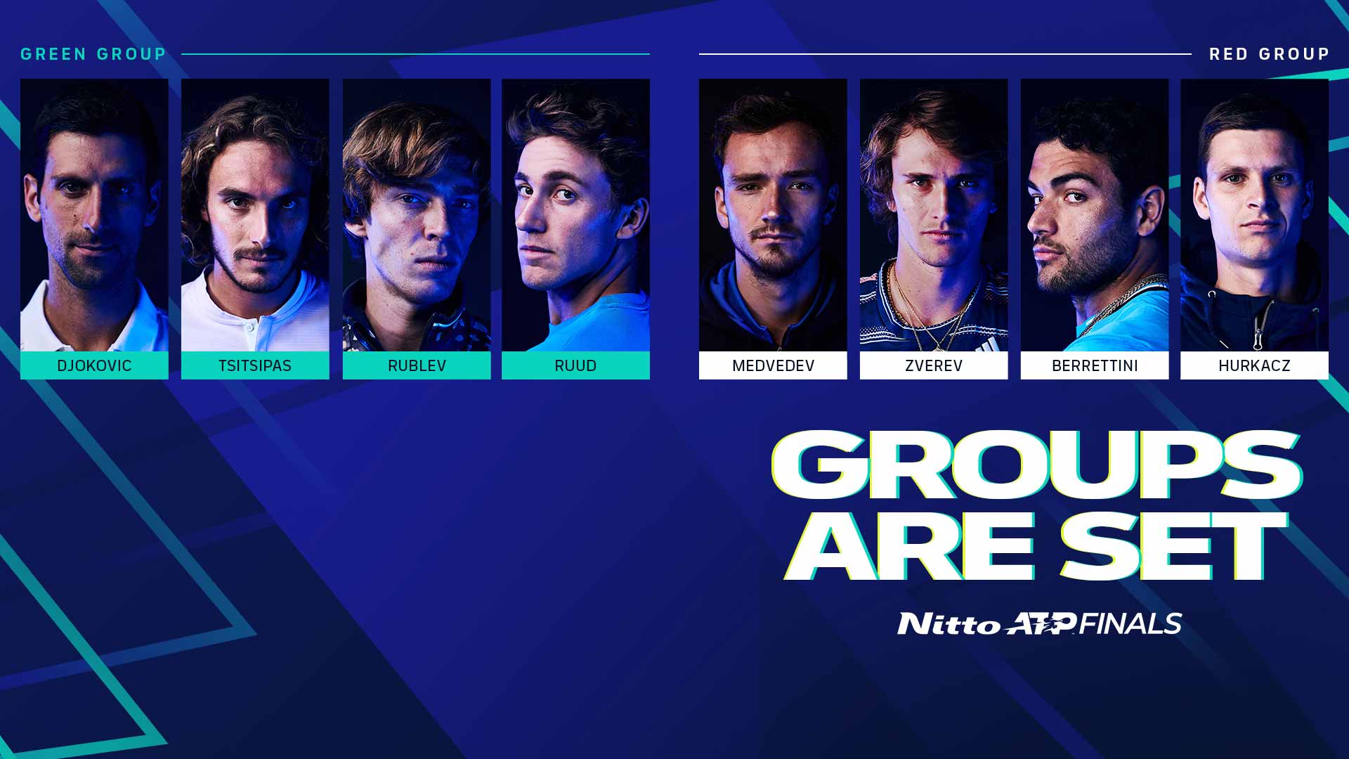 Groups Announced For 2021 Nitto ATP Finals News Article Nitto ATP Finals Tennis