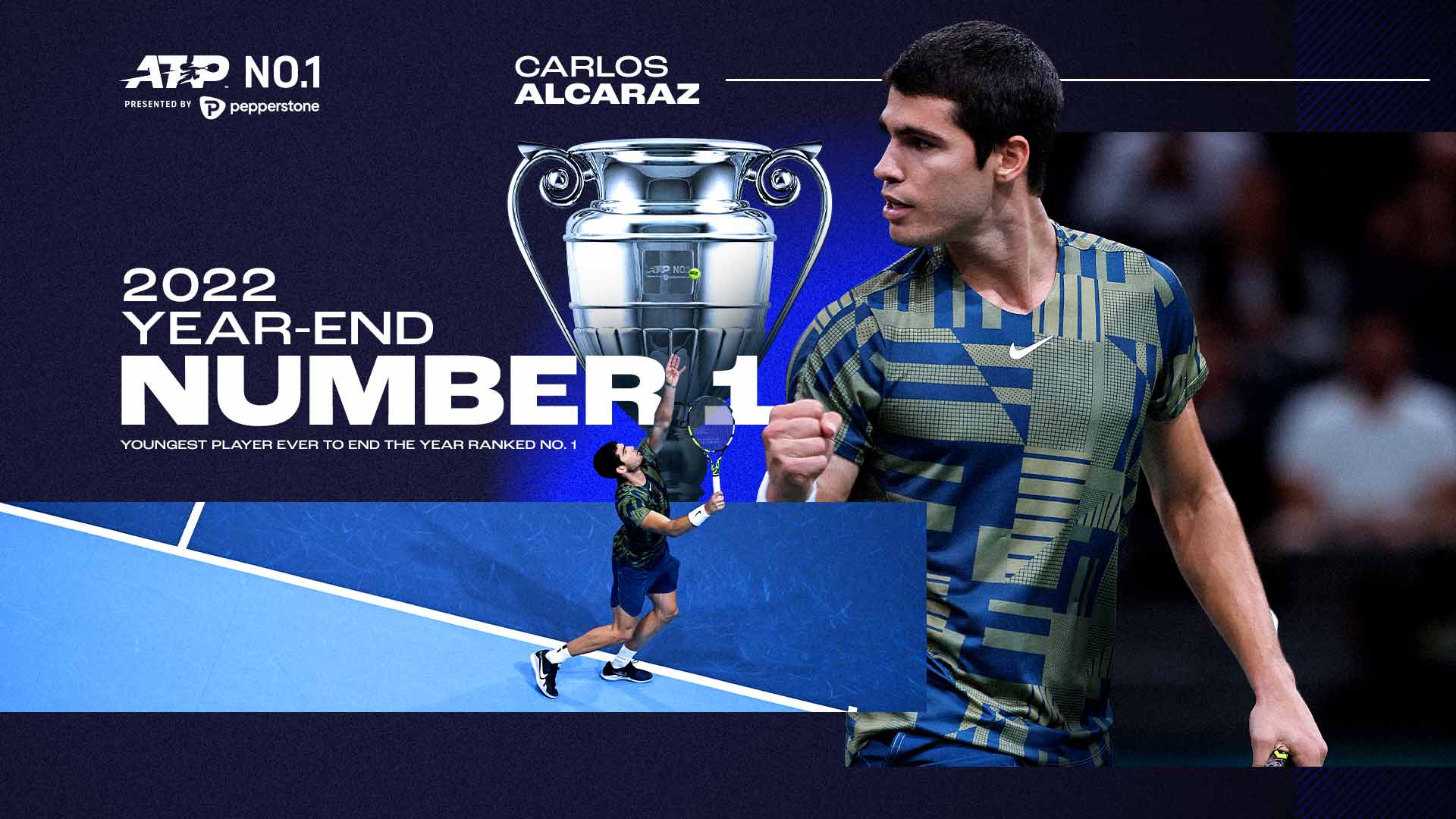 Alcaraz Youngest Year-End ATP No. 1 Presented By Pepperstone In History, News Article, Nitto ATP Finals